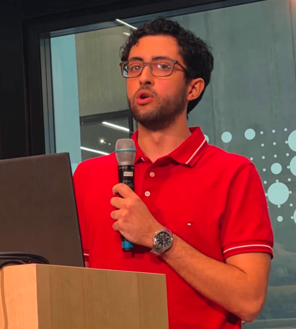 Mohamed Nejjar speaking at an event