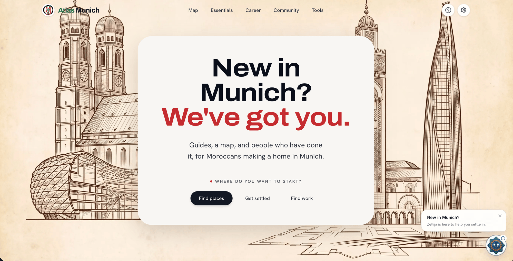 Atlas Munich: KI-Beitrag für das Onboarding von Studierenden Screenshot 1